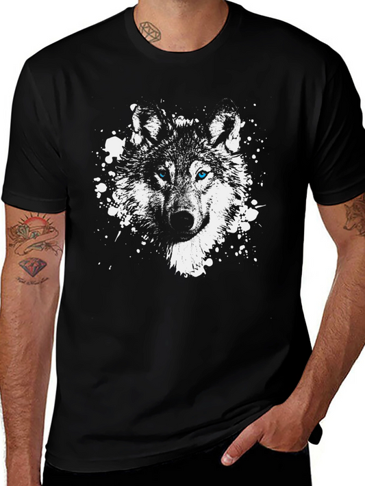 Wolf Graphic Tee - Blue Eyes Black T-Shirt