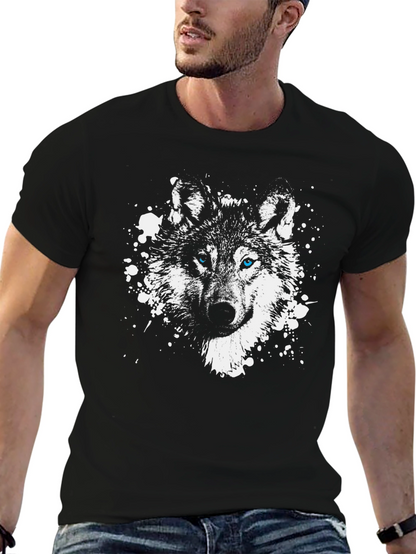 Wolf Graphic Tee - Blue Eyes Black T-Shirt