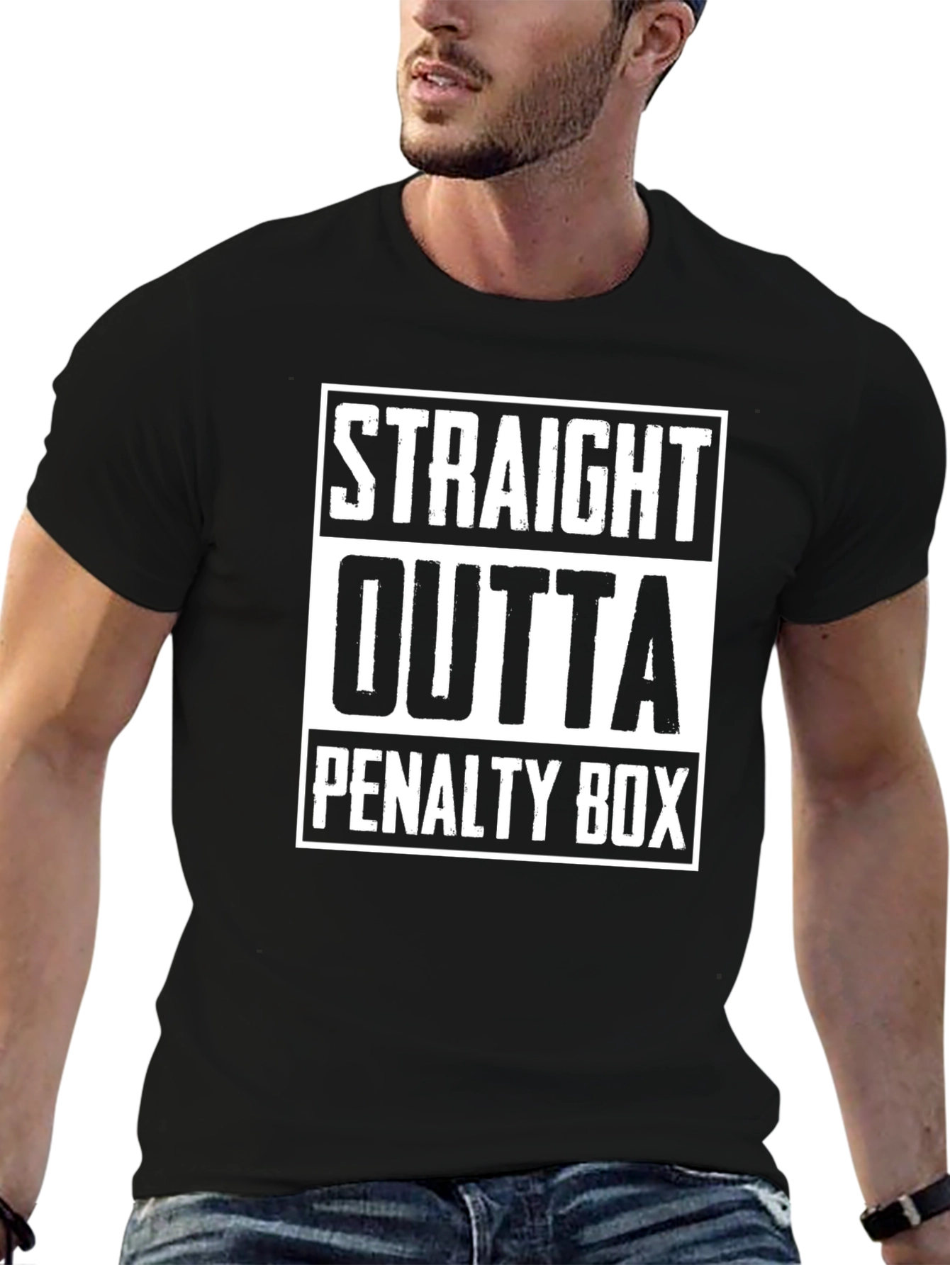 Straight Outta Penalty Box T-Shirt - Hockey Fan Tee