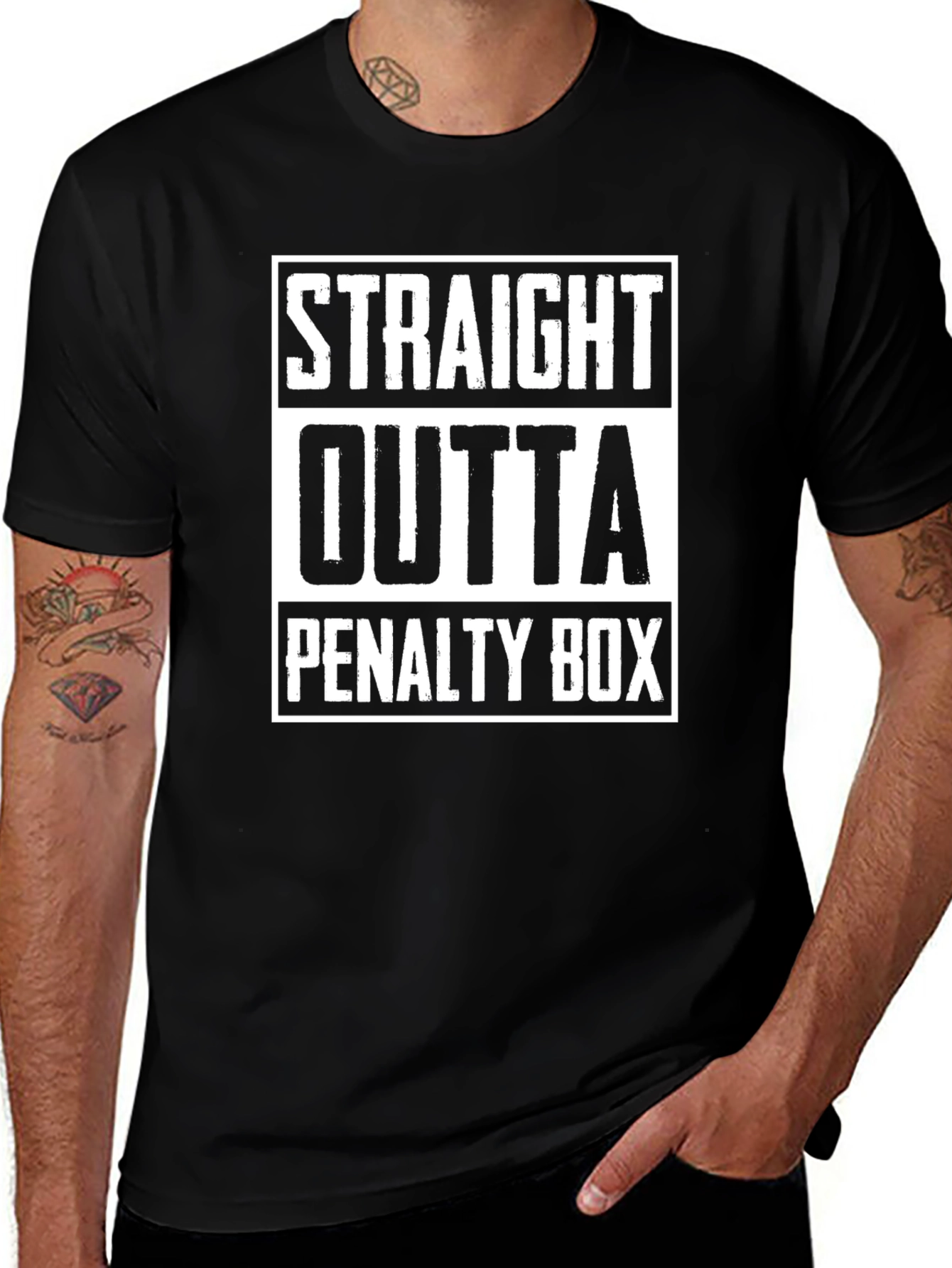 Straight Outta Penalty Box T-Shirt - Hockey Fan Tee