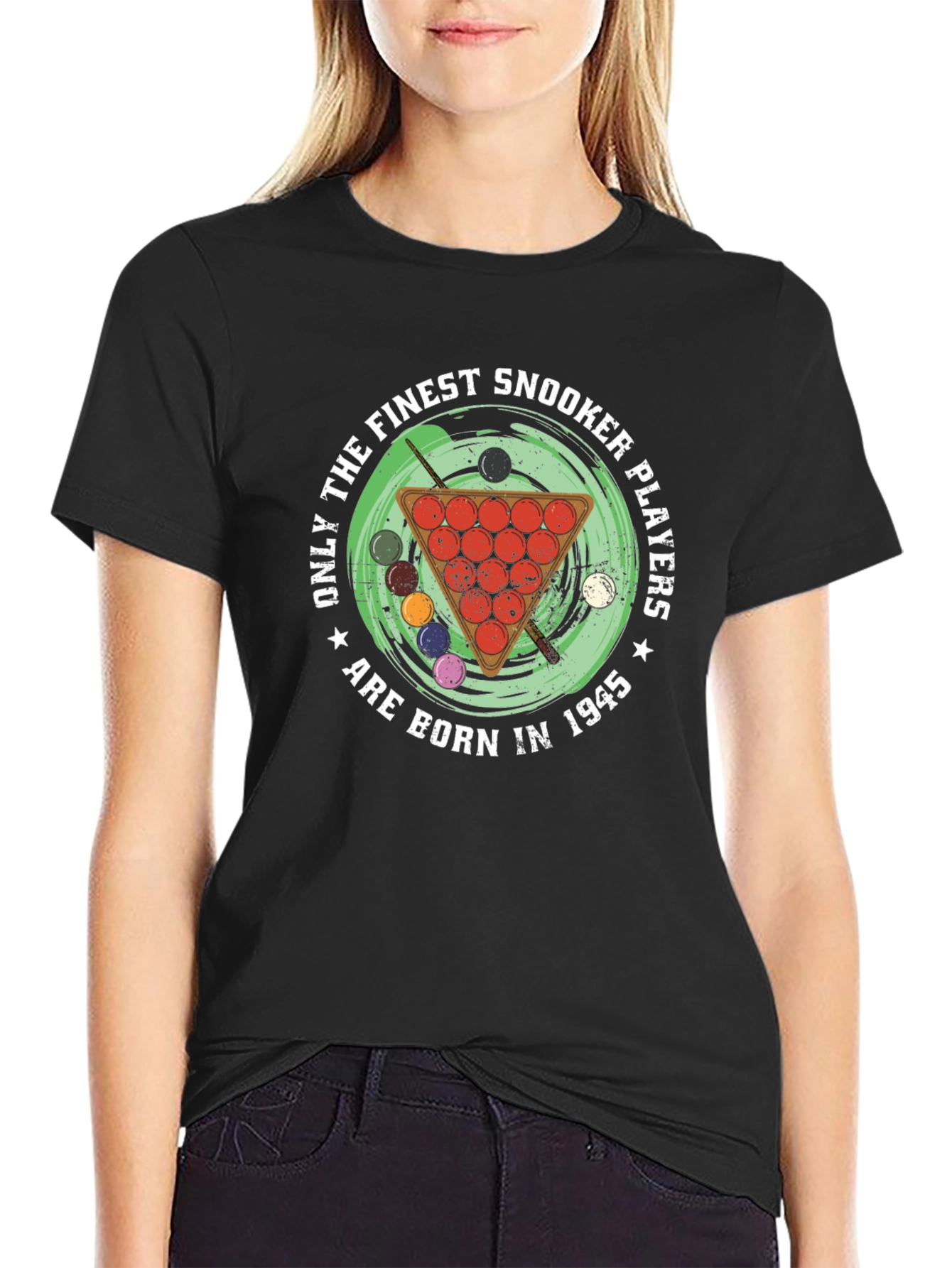 Finest Snooker Players Born in 1945 Black T-Shirt