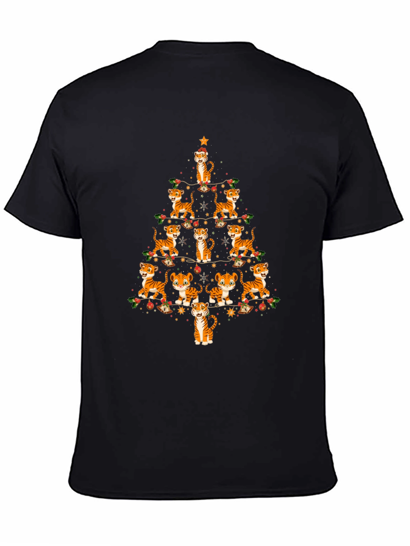 Tiger Christmas Tree T-Shirt - Holiday Tee