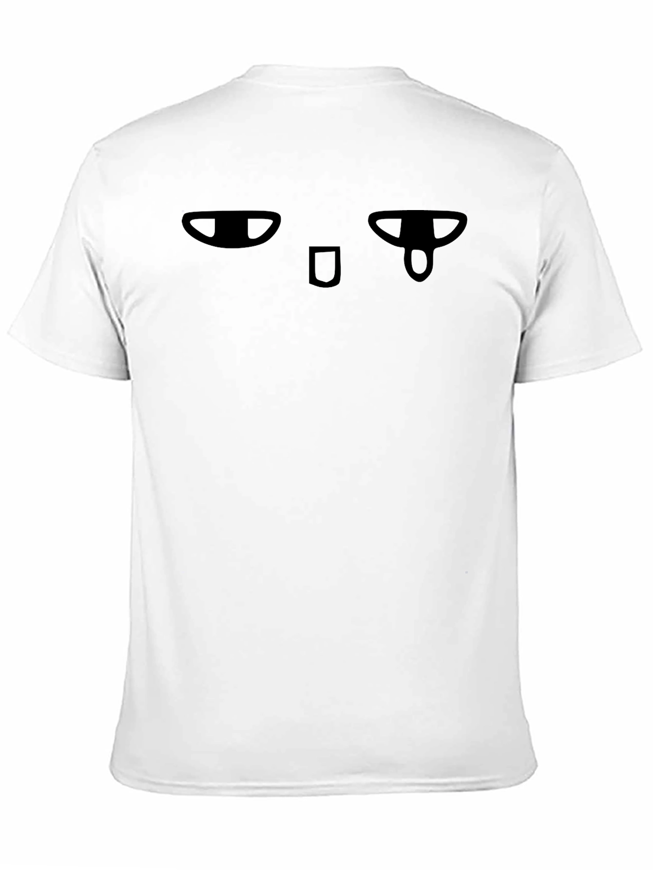 Mens Black Graphic T-Shirt - Funny Face Design