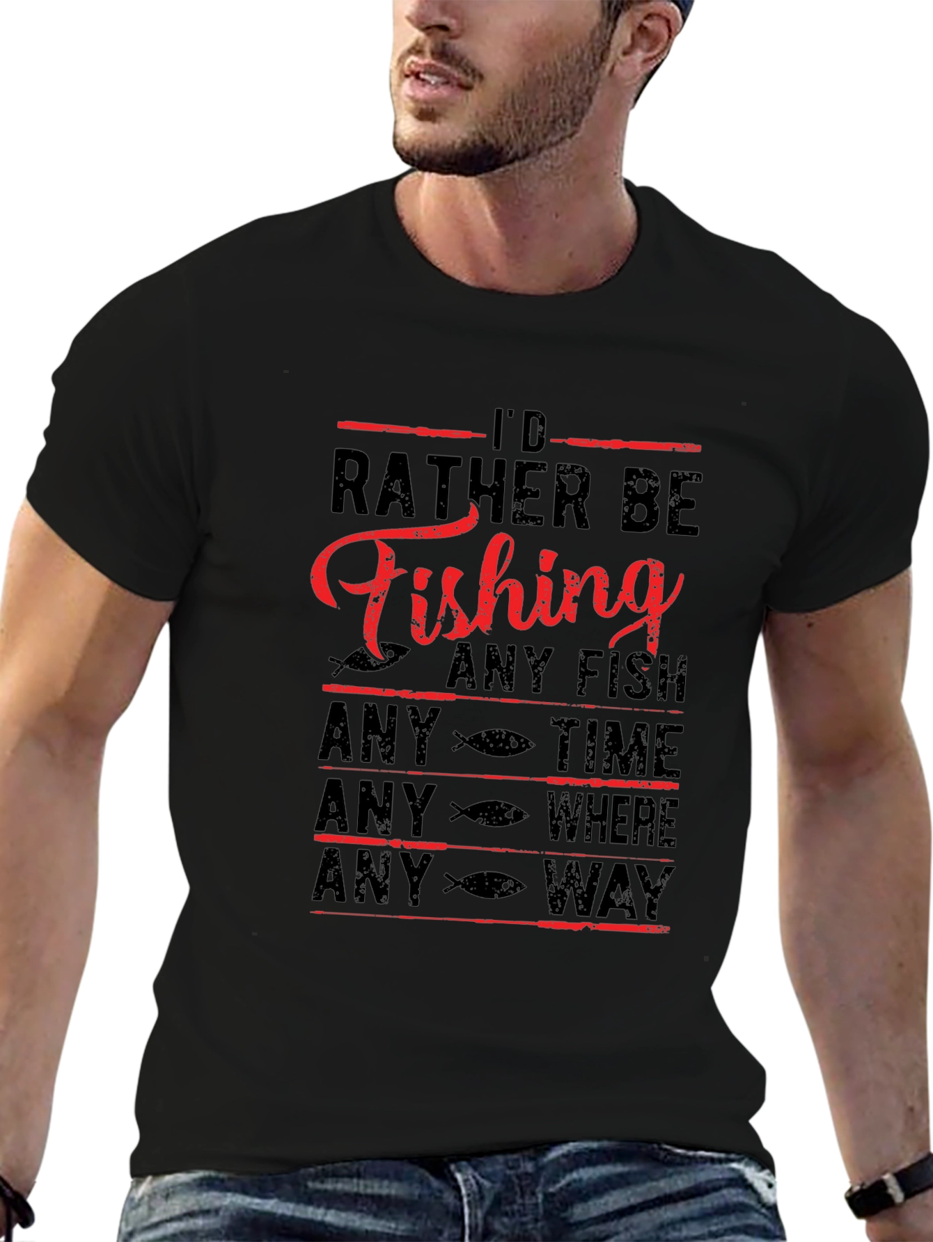 Id Rather Be Fishing Graphic Tee