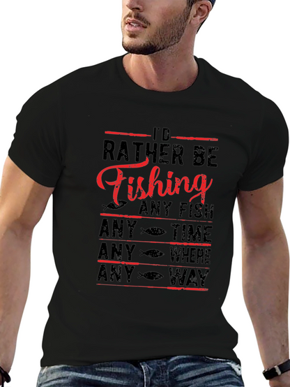 Id Rather Be Fishing Graphic Tee