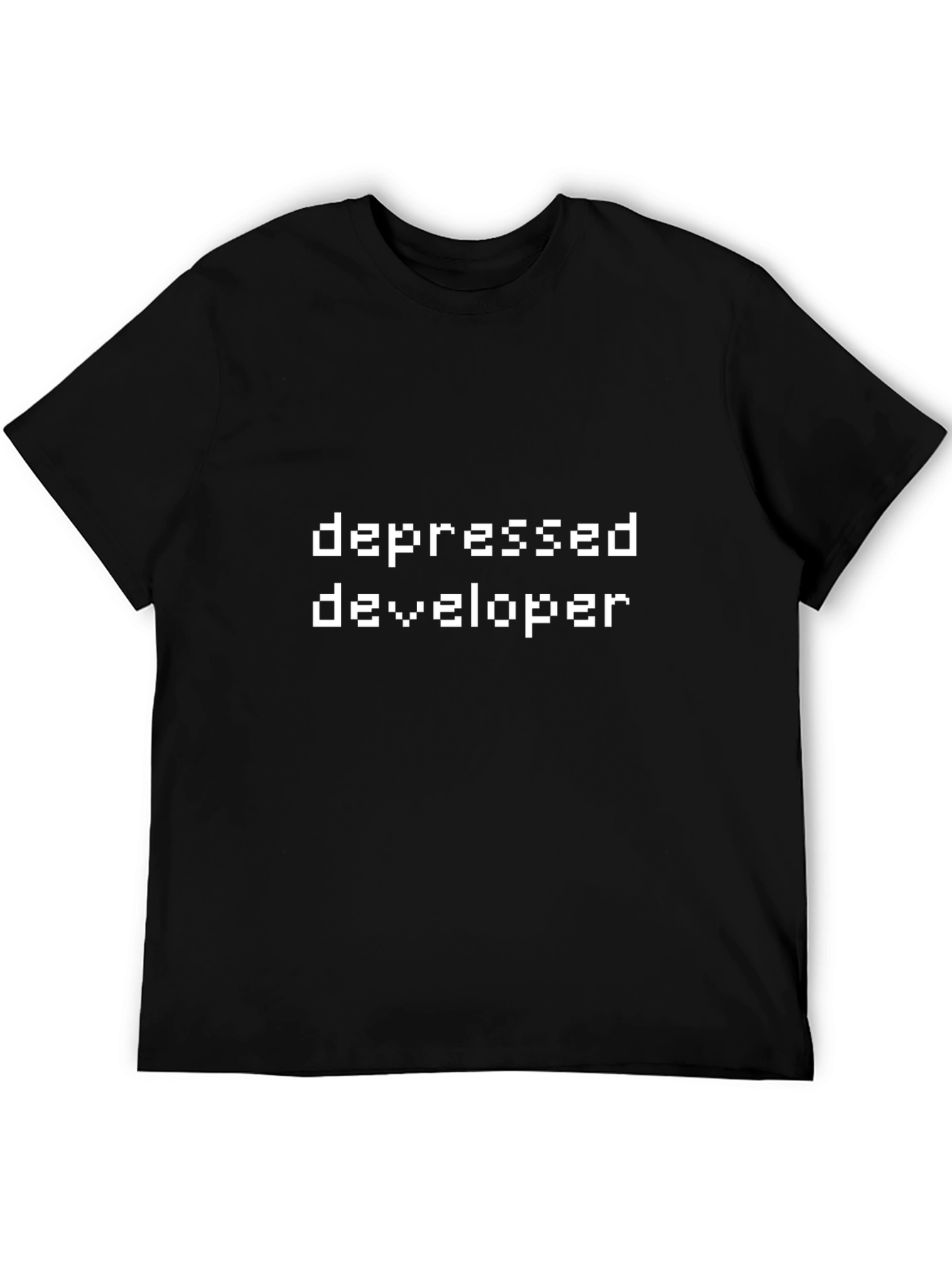 Depressed Developer T-Shirt - Funny Programmer Humor Tee