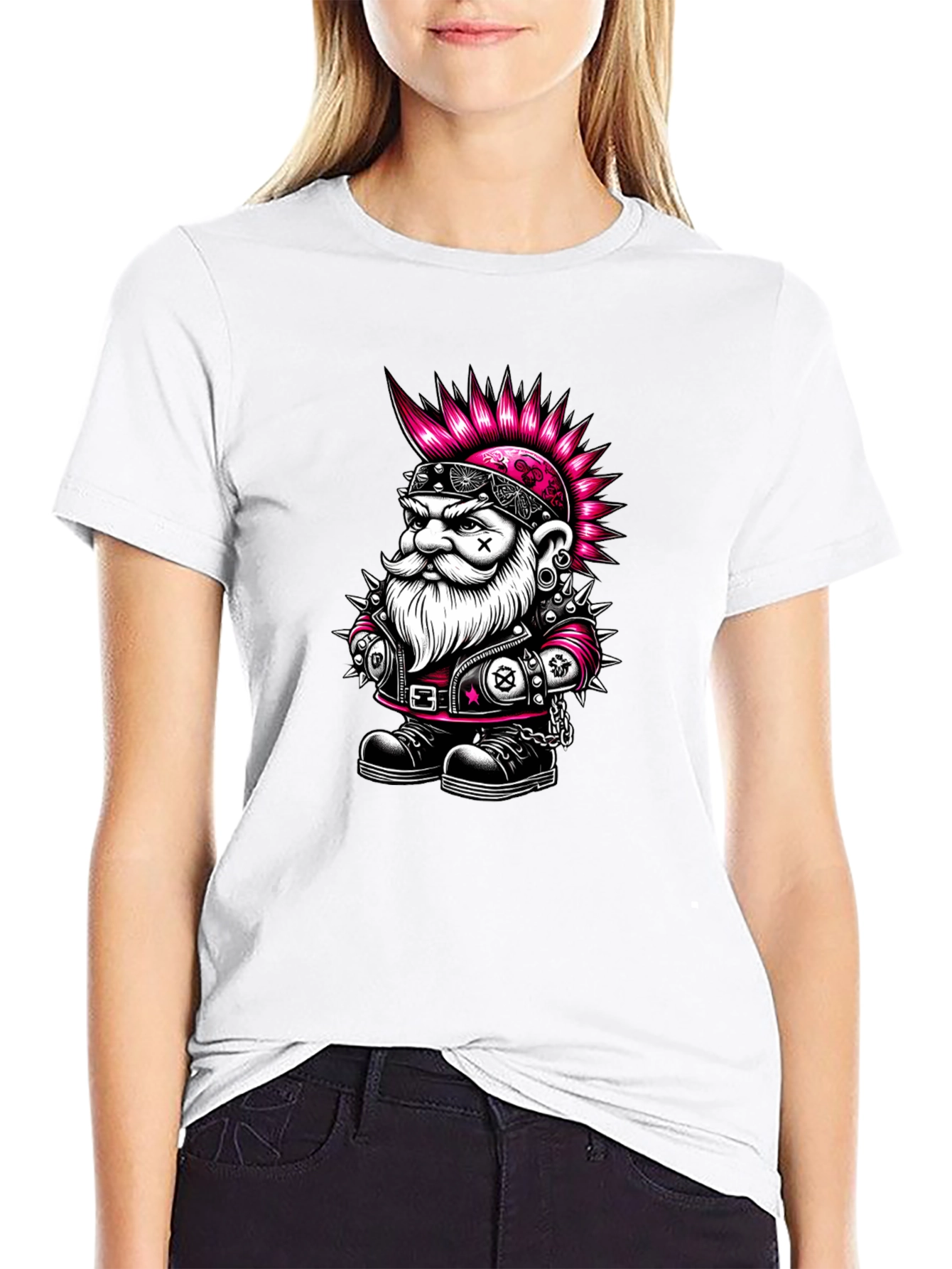 Punk Rock Gnome Graphic T-Shirt - Black