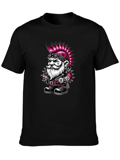 Punk Rock Gnome Graphic T-Shirt - Black