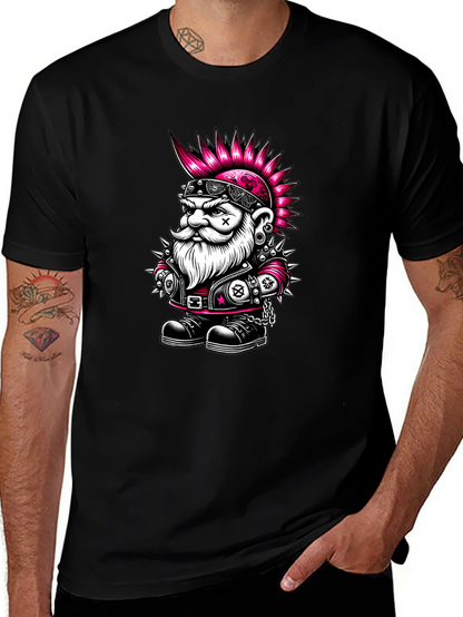Punk Rock Gnome Graphic T-Shirt - Black
