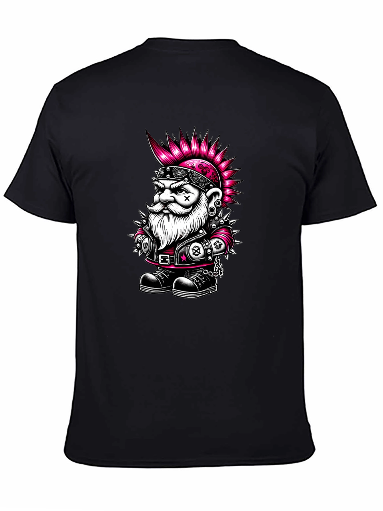 Punk Rock Gnome Graphic T-Shirt - Black