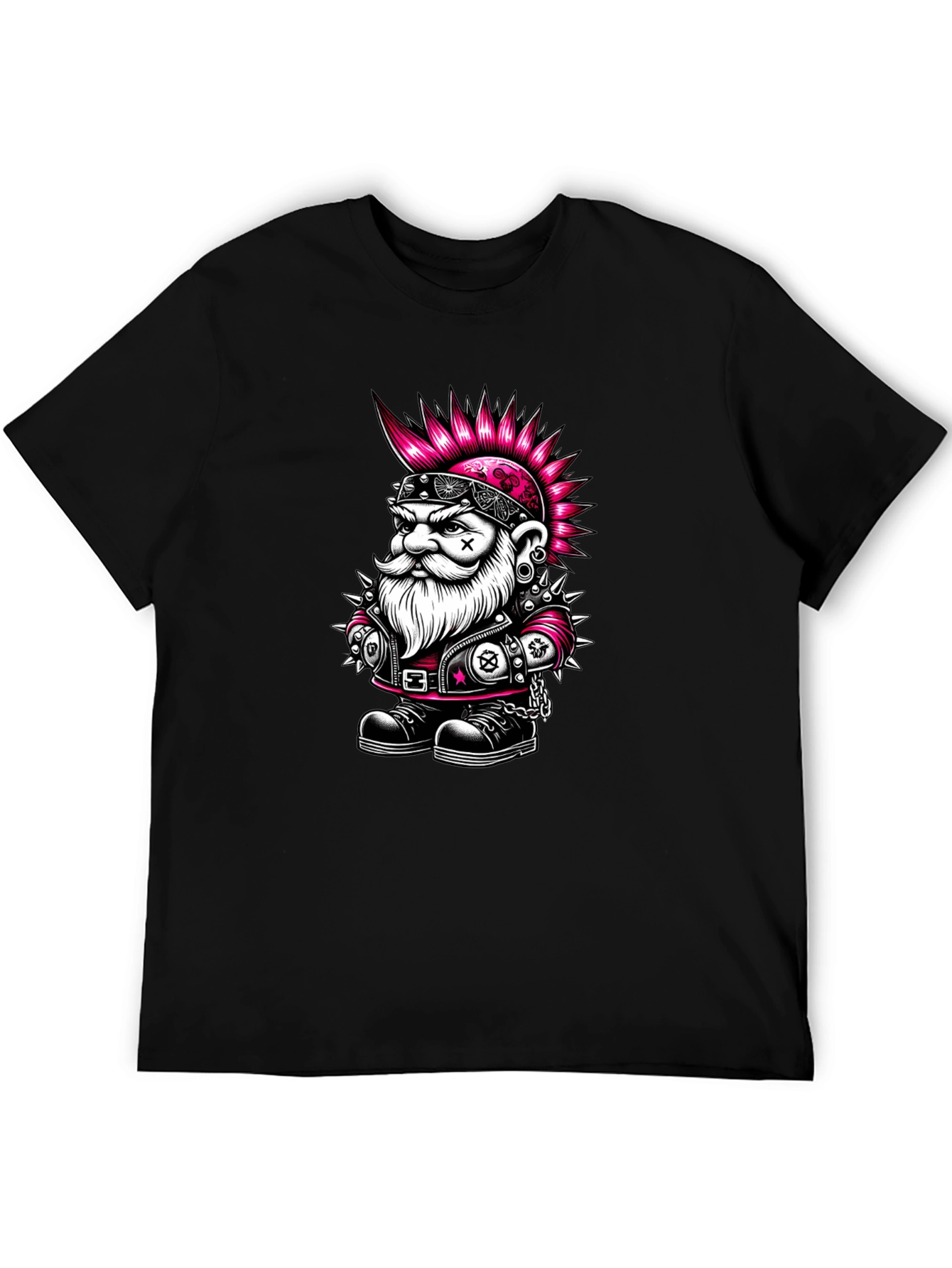 Punk Rock Gnome Graphic T-Shirt - Black