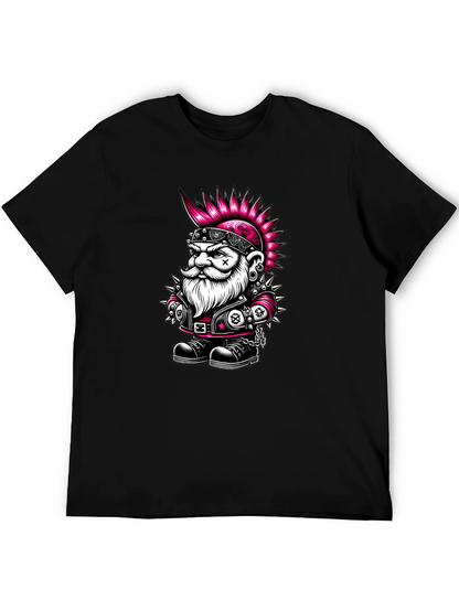 Punk Rock Gnome Graphic T-Shirt - Black