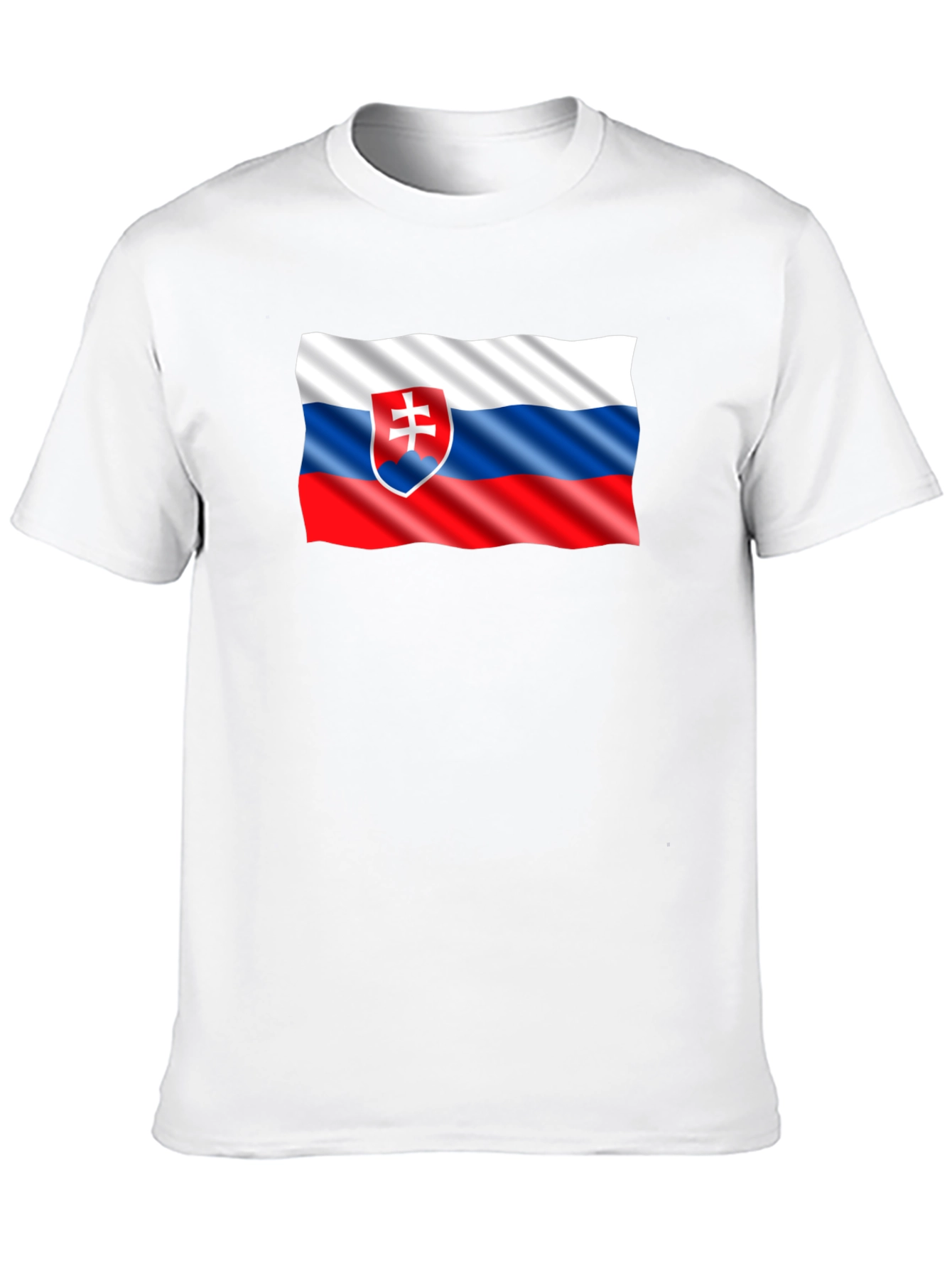 Slovak Flag T-Shirt - Black Cotton Tee
