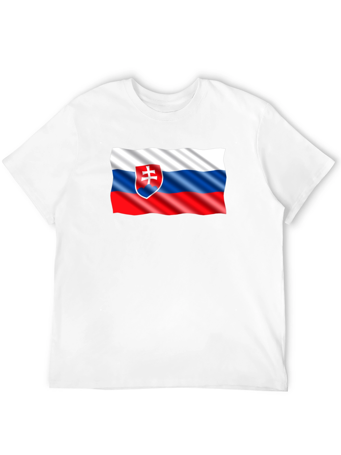 Slovak Flag T-Shirt - Black Cotton Tee