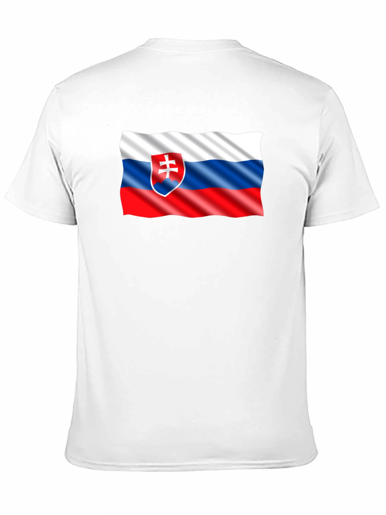 Slovak Flag T-Shirt - Black Cotton Tee