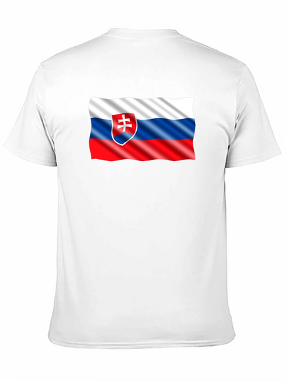 Slovak Flag T-Shirt - Black Cotton Tee