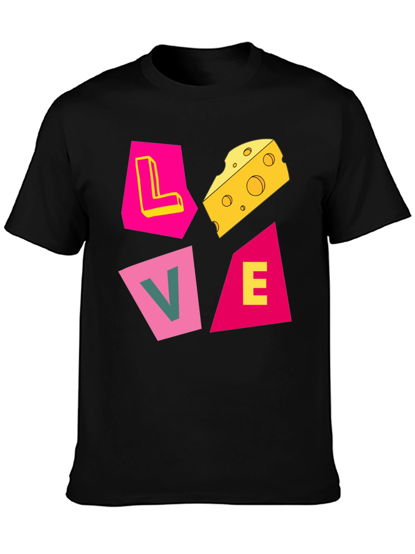 Love Cheese Graphic T-Shirt - Unique Design