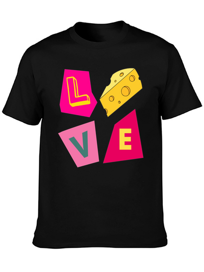 Love Cheese Graphic T-Shirt - Unique Design