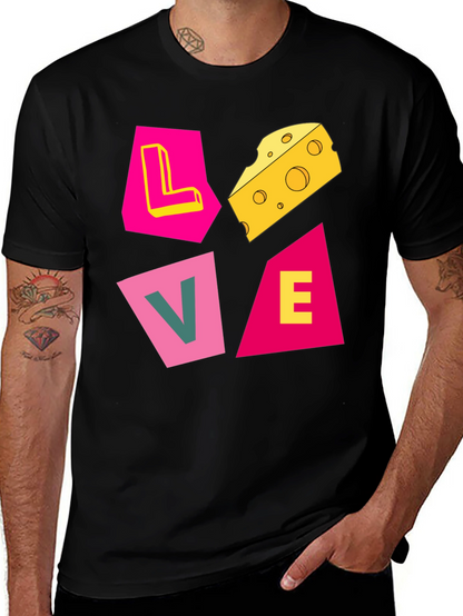 Love Cheese Graphic T-Shirt - Unique Design