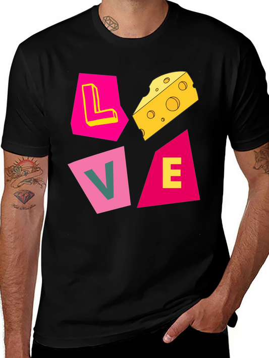 Love Cheese Graphic T-Shirt - Unique Design