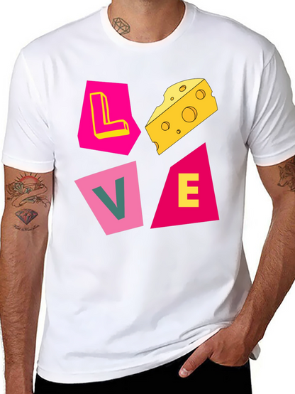 Love Cheese Graphic T-Shirt - Unique Design