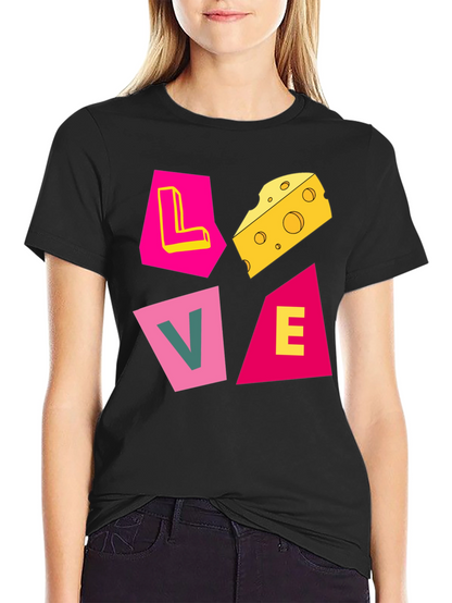 Love Cheese Graphic T-Shirt - Unique Design