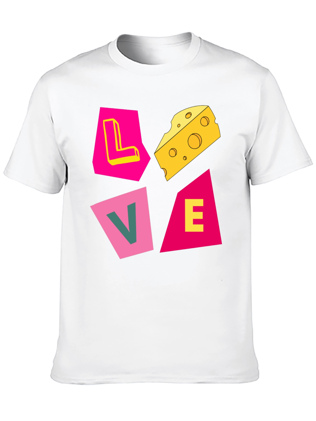 Love Cheese Graphic T-Shirt - Unique Design