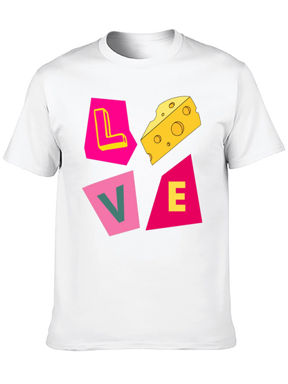 Love Cheese Graphic T-Shirt - Unique Design