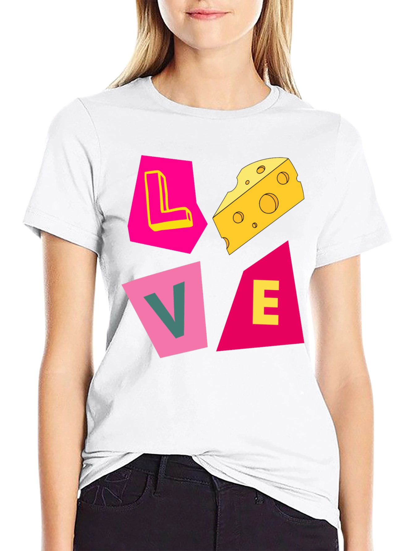 Love Cheese Graphic T-Shirt - Unique Design