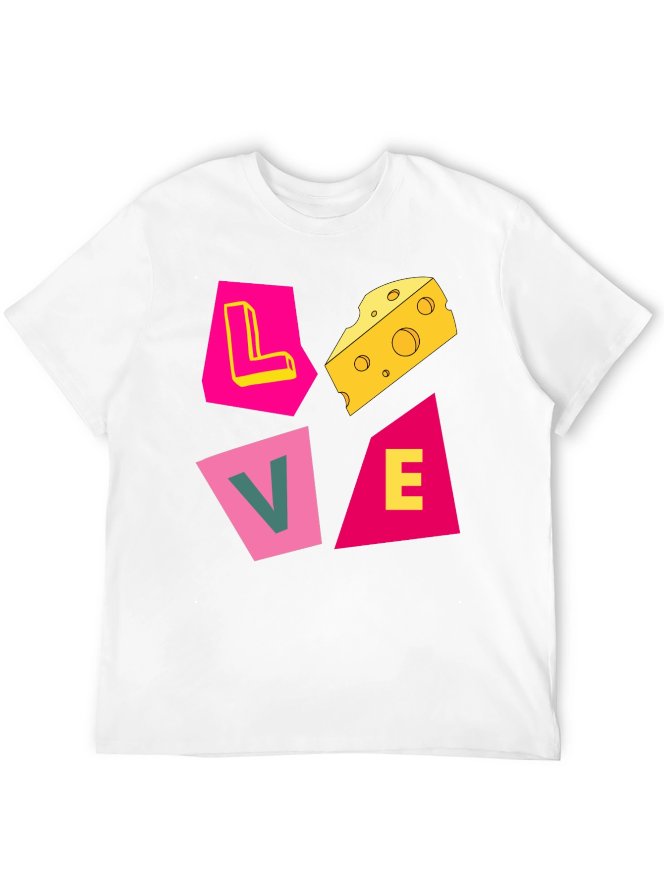 Love Cheese Graphic T-Shirt - Unique Design