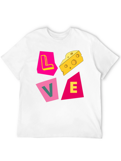 Love Cheese Graphic T-Shirt - Unique Design