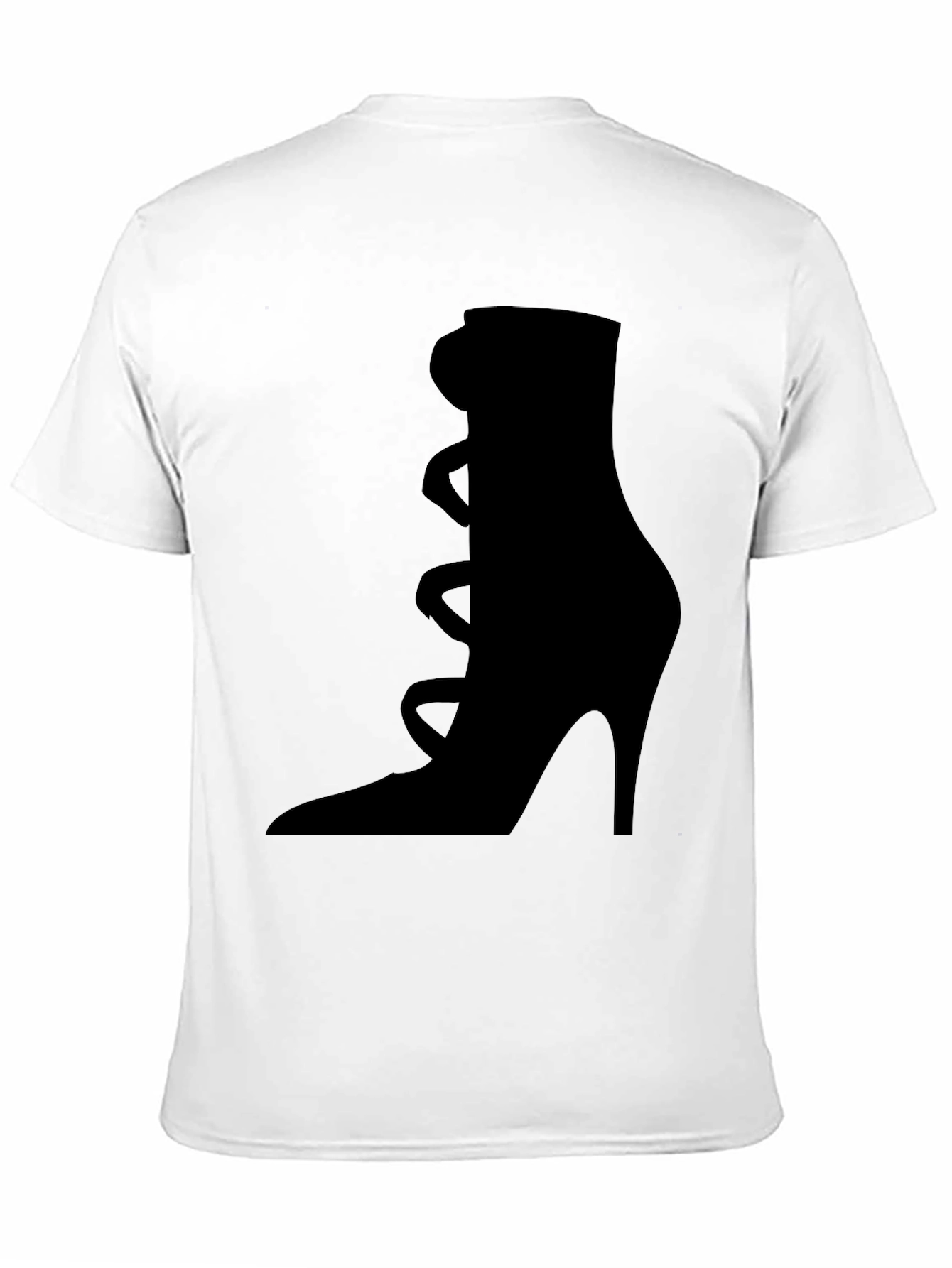 Stylish High Heel Shoe Graphic Tee - Black