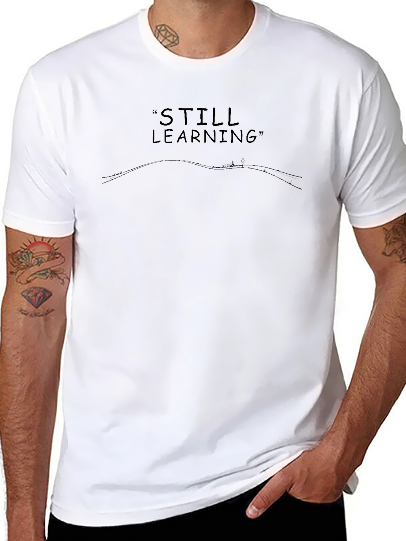 Still Learning Graphic Tee - Black