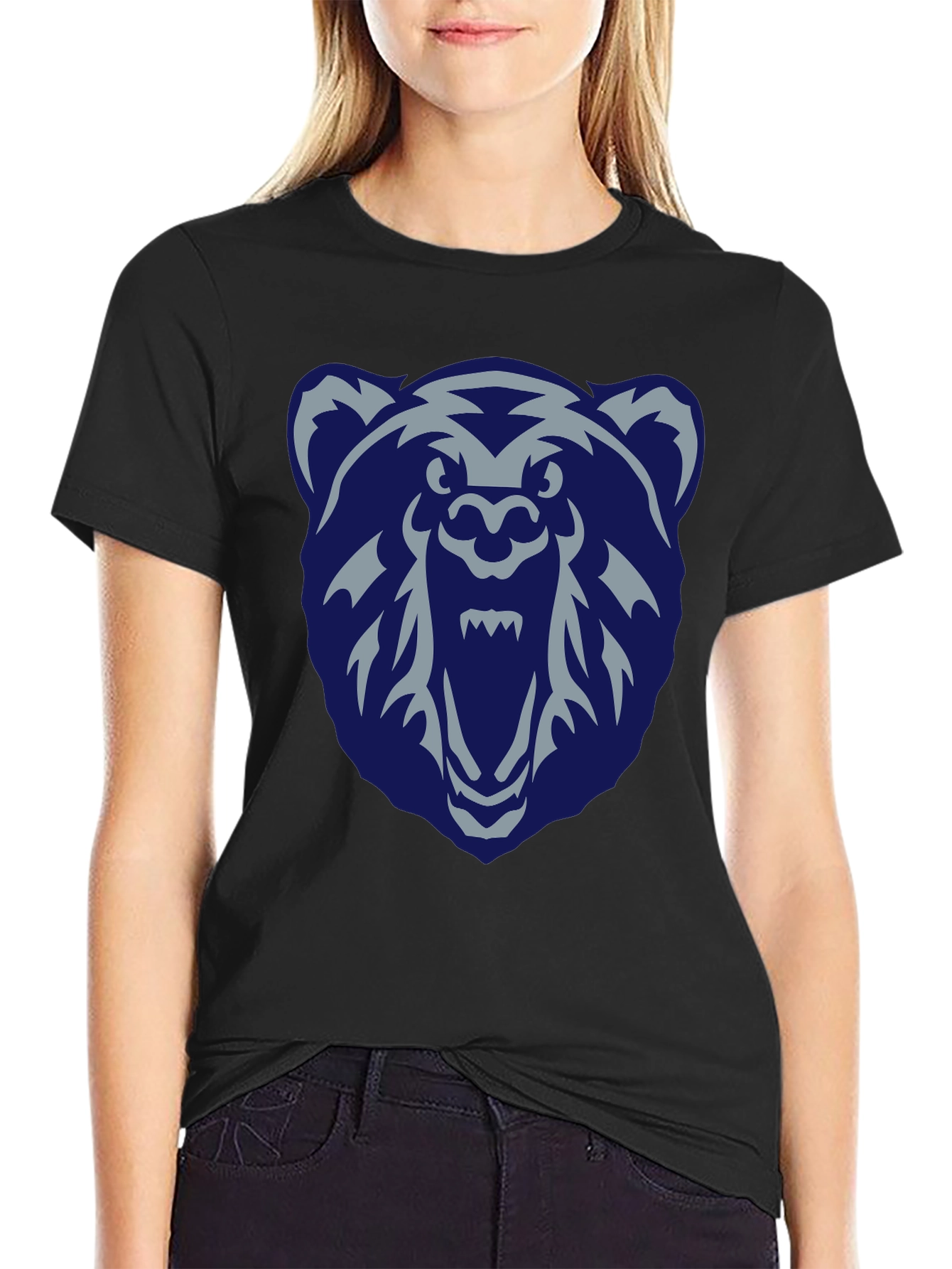 Grizzlies Bear Graphic Black T-Shirt