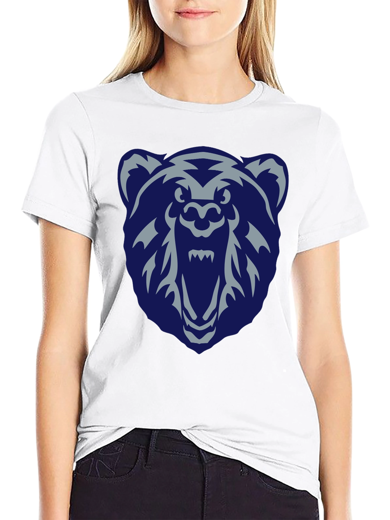 Grizzlies Bear Graphic Black T-Shirt