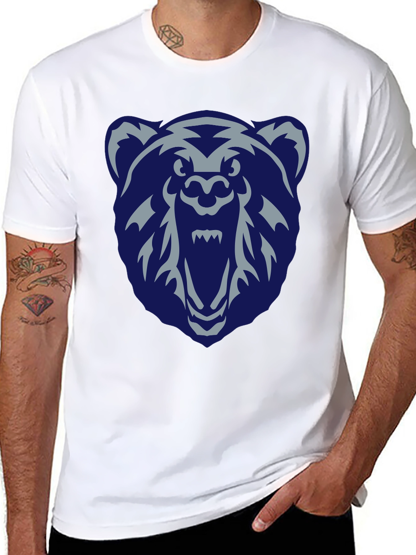 Grizzlies Bear Graphic Black T-Shirt