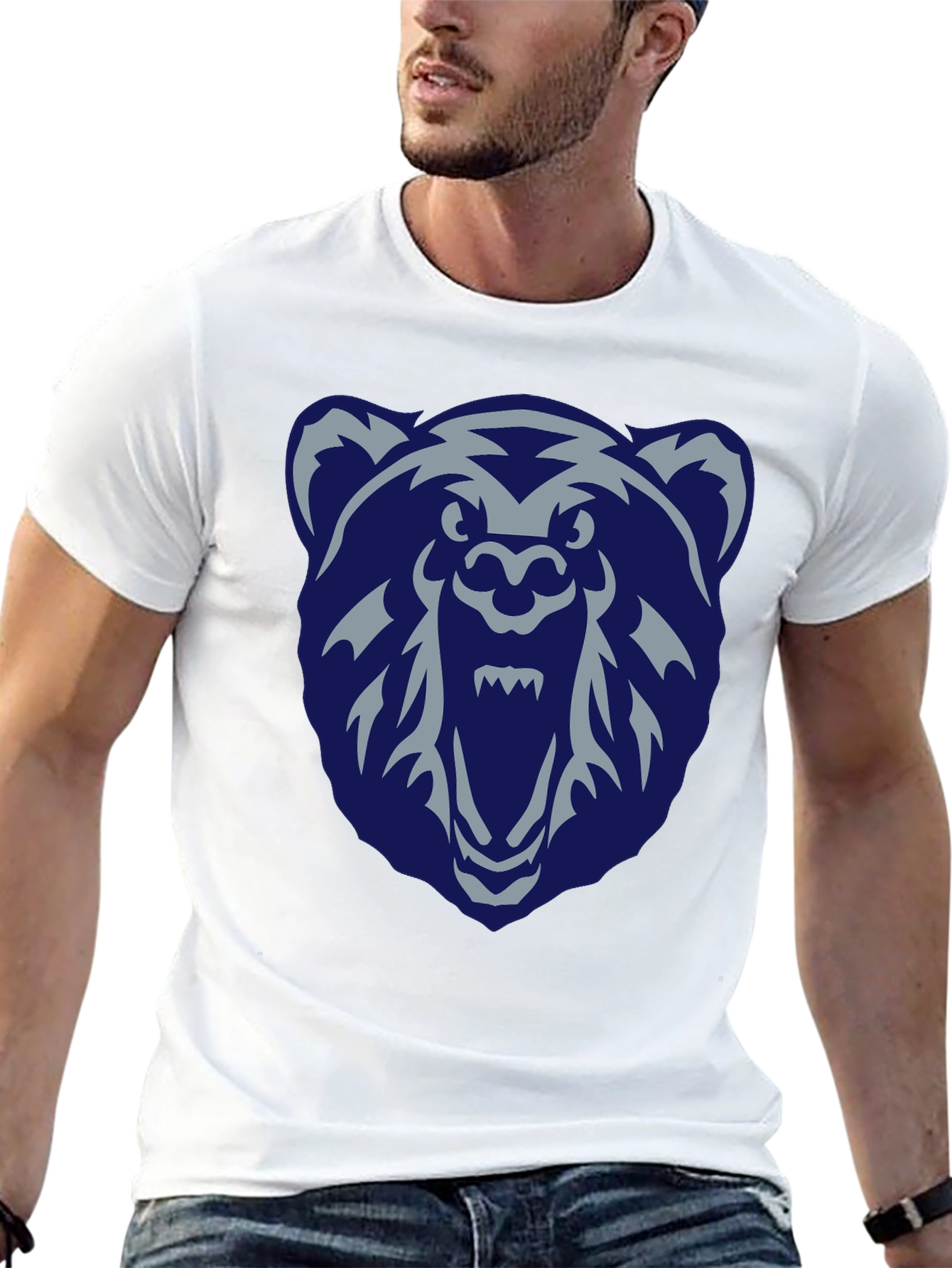 Grizzlies Bear Graphic Black T-Shirt