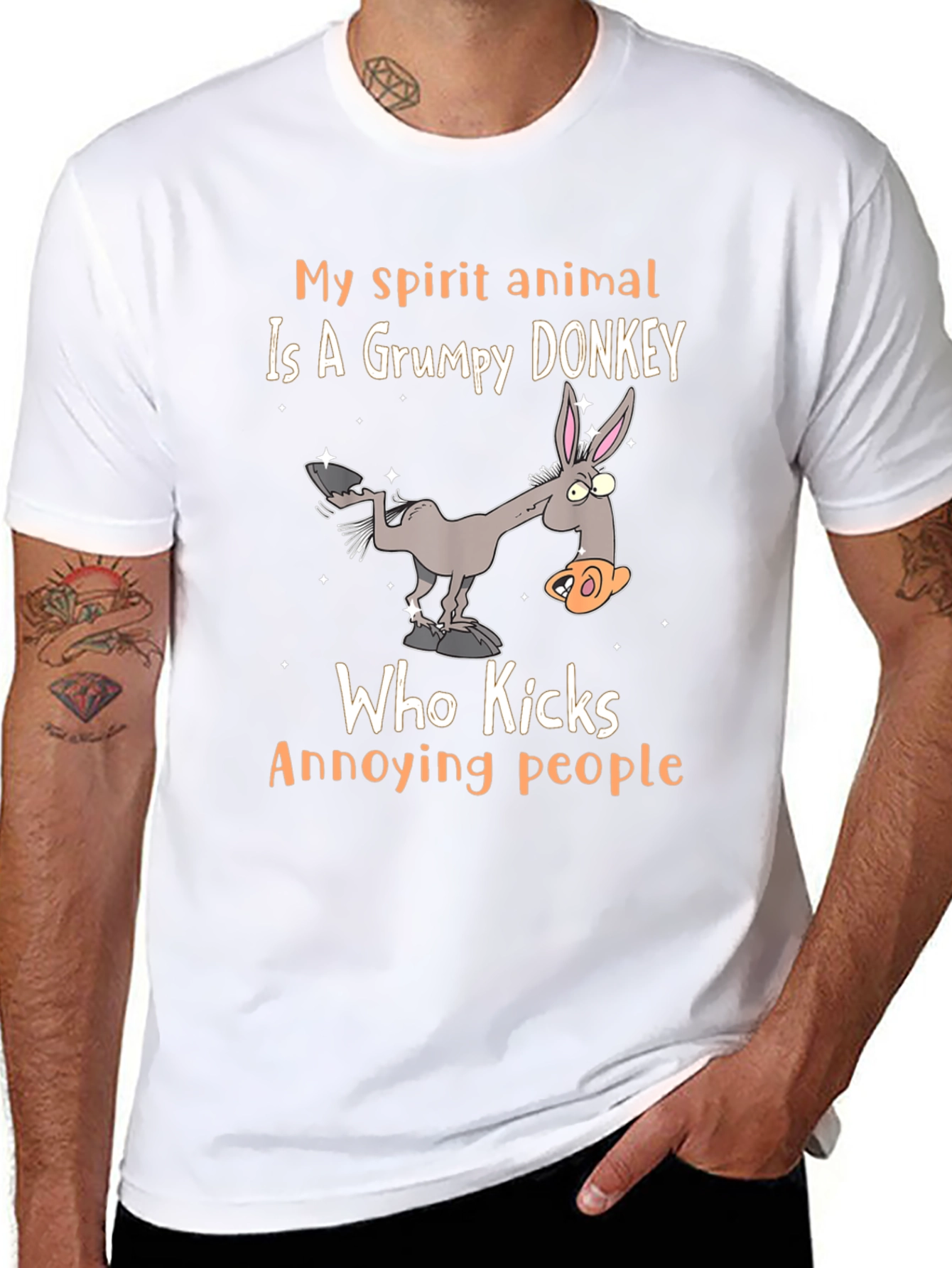 Grumpy Donkey Spirit Animal T-Shirt