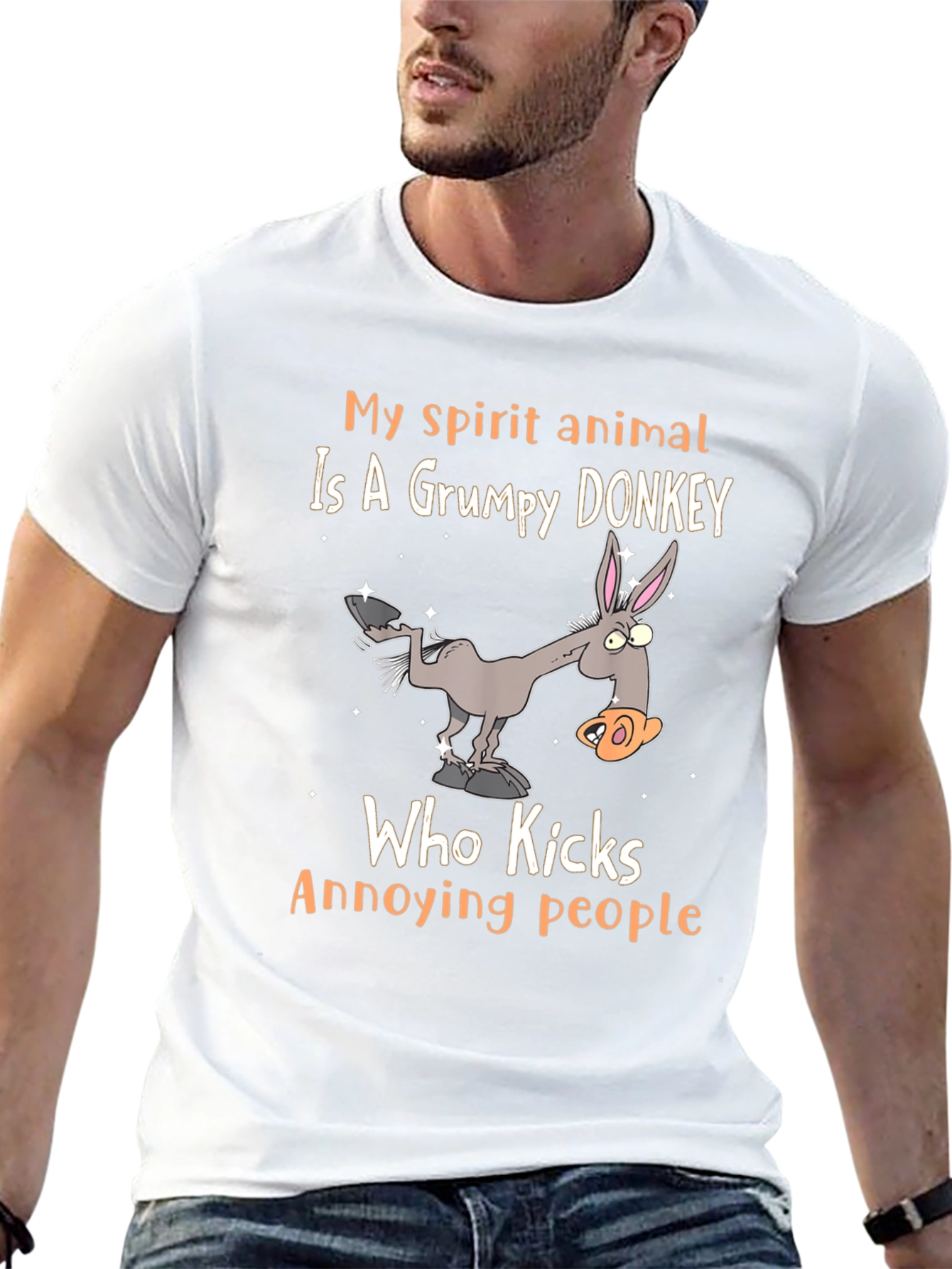 Grumpy Donkey Spirit Animal T-Shirt