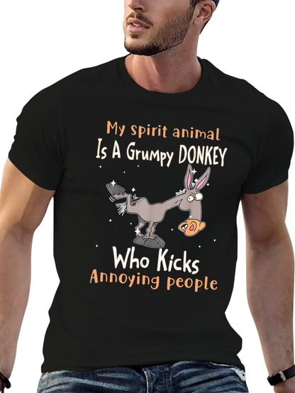 Grumpy Donkey Spirit Animal T-Shirt