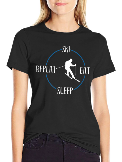 Ski Eat Sleep Repeat Graphic Tee