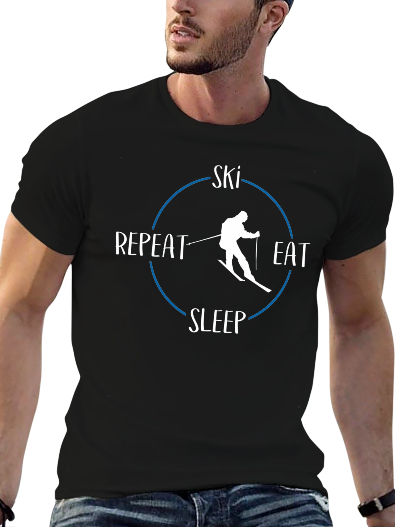 Ski Eat Sleep Repeat Graphic Tee
