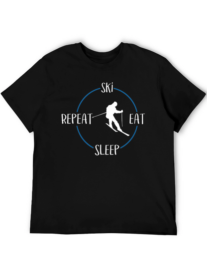 Ski Eat Sleep Repeat Graphic Tee