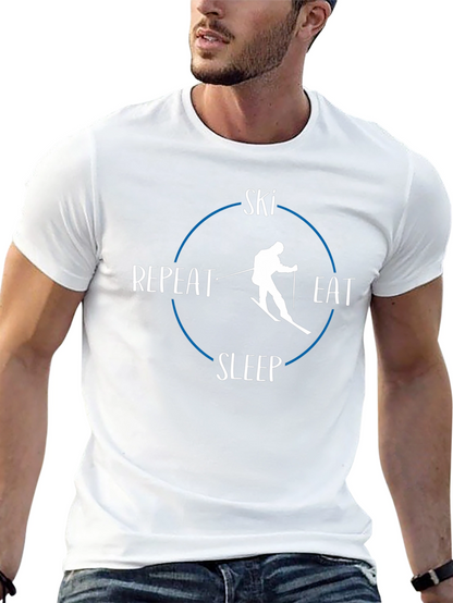 Ski Eat Sleep Repeat Graphic Tee