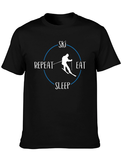 Ski Eat Sleep Repeat Graphic Tee