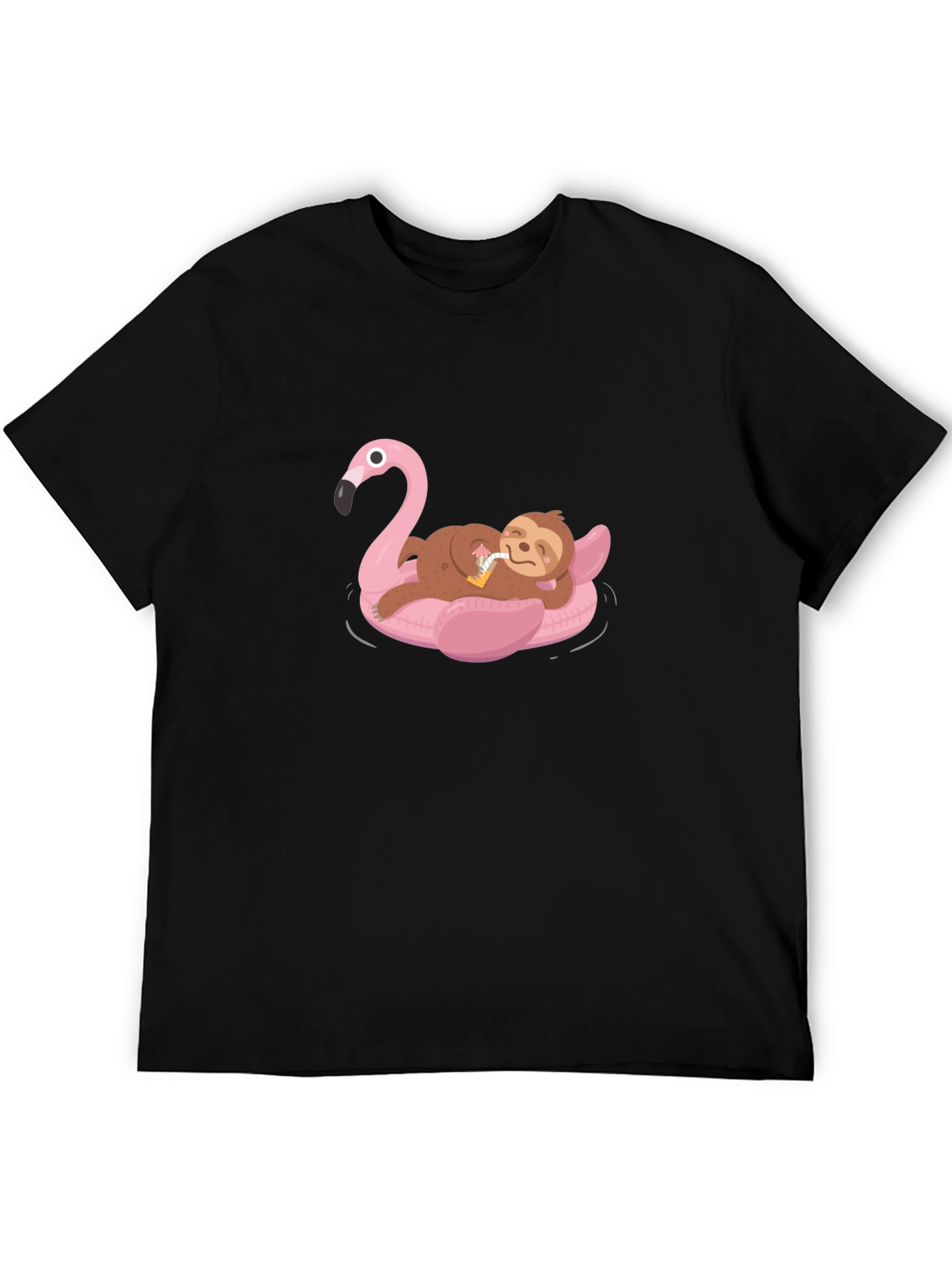 Sloth on Flamingo Float T-Shirt