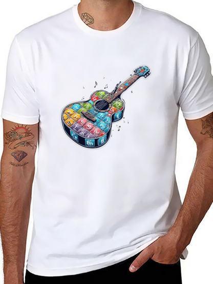 Periodic Table Guitar Black T-Shirt