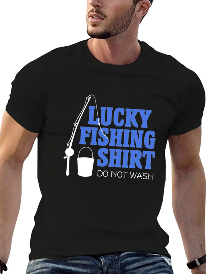 Lucky Fishing Shirt - Novelty Graphic Tee