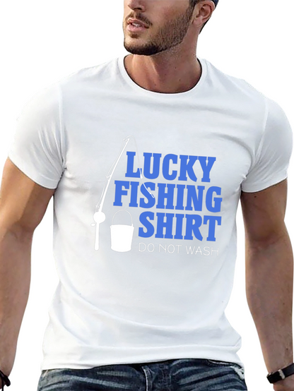 Lucky Fishing Shirt - Novelty Graphic Tee