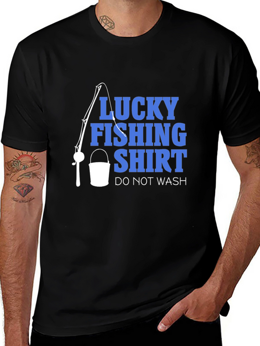 Lucky Fishing Shirt - Novelty Graphic Tee